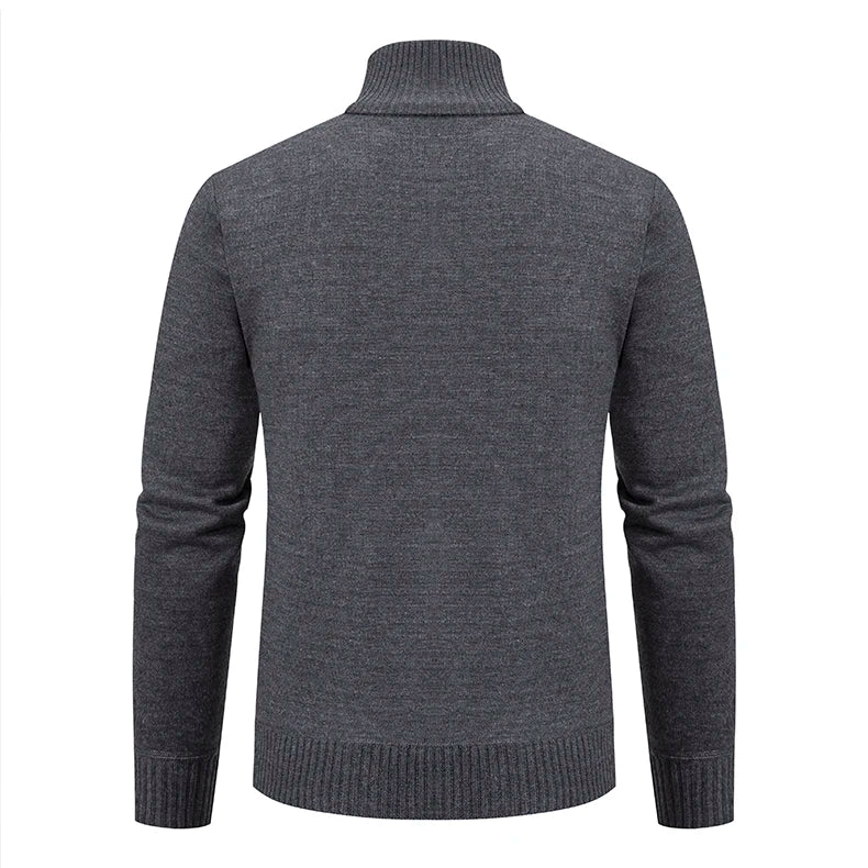 2025 autumn and winter new cashmere padded warm casual men's knitted sweater coat