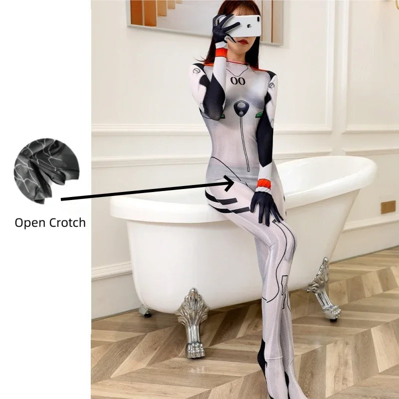 Sexy Female MJ Black Cat Spiderman Cosplay Costume For Women Halloween Costume Christmas Tight 3D Printing Jumpuit Bodysuit