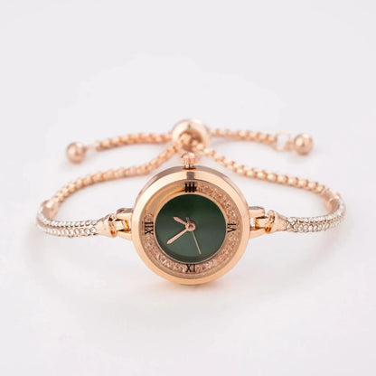 Cute Women's Steel Belt Bracelet Watch Quartz Watch Luxury Fashion Small Dial Popular Elegant Women Watch