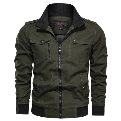 2025 New Spring Autumn Brand Fashion Men's Jacket Casual Jacket Outdoor Sports Jacket Spring and Autumn Military Motorcycle Coat