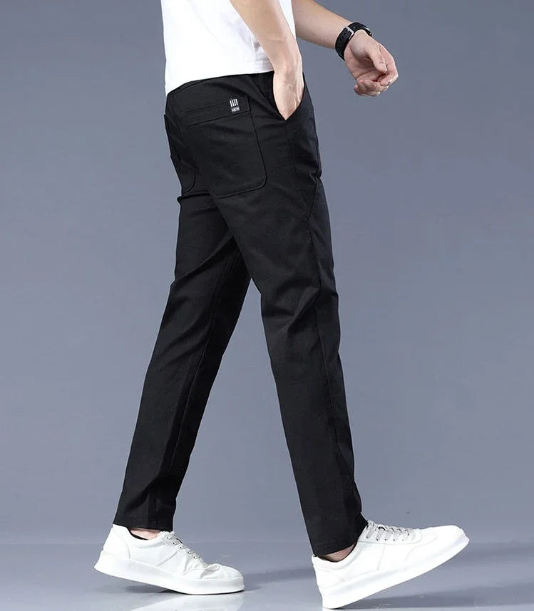 Summer Office Business Cotton Trousers For Men Tailoring Casual Pants Man Luxury Thin Vintage Long Trend Designer High Quality