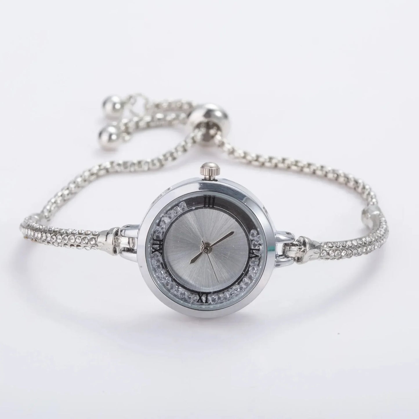 Cute Women's Steel Belt Bracelet Watch Quartz Watch Luxury Fashion Small Dial Popular Elegant Women Watch