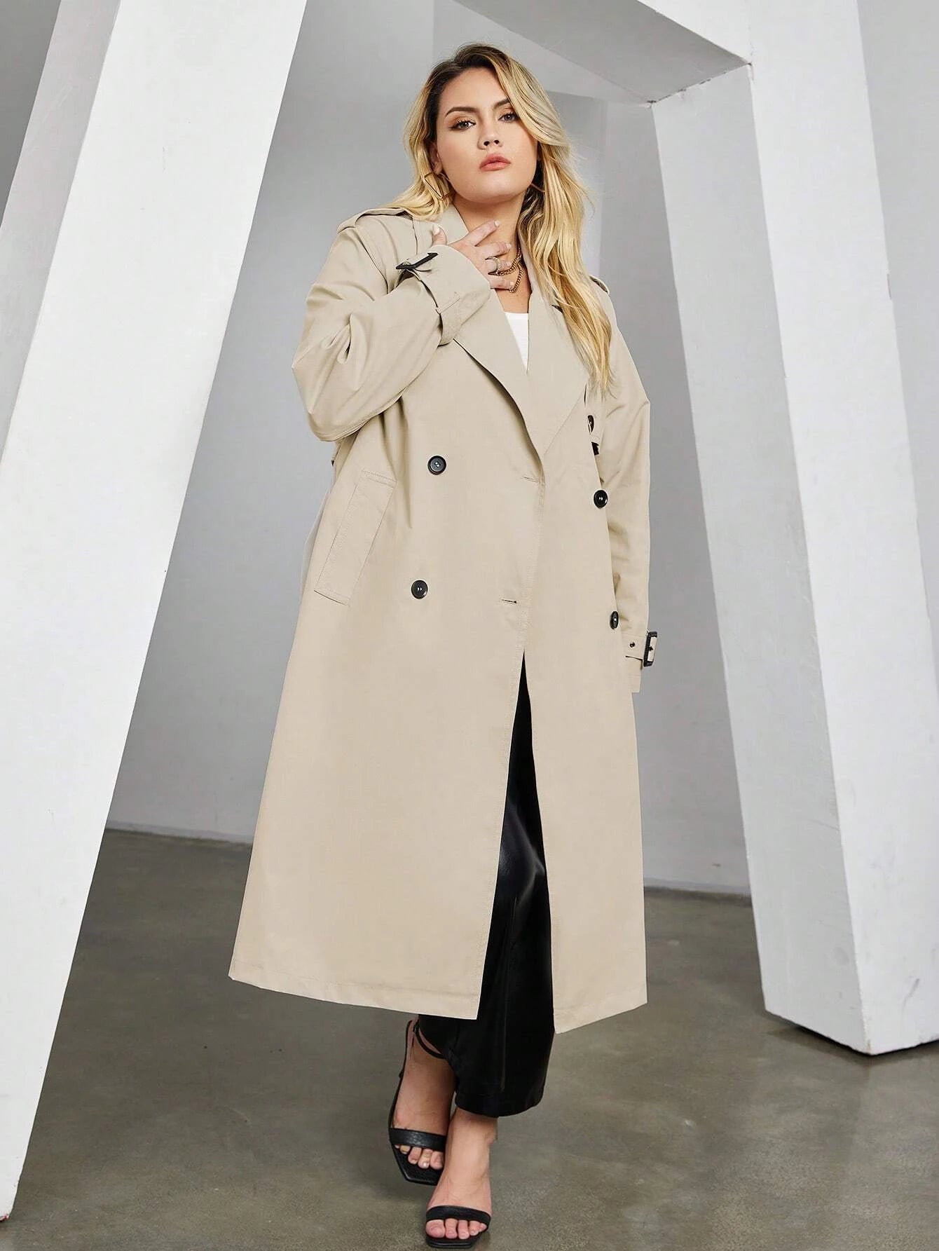 Astrid Women's Trench Coat Women Jacket Oversized Long Lapel Double Breasted Fashion Casual Overcoat Female Outerwear Autumn