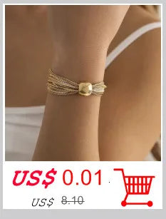 Ingemark Adjustable Chain Anklet Bracelet for Women Vintage Fashion Simple Thin Chain Anklet Female Foot Beach Jewelry 2022 Gift