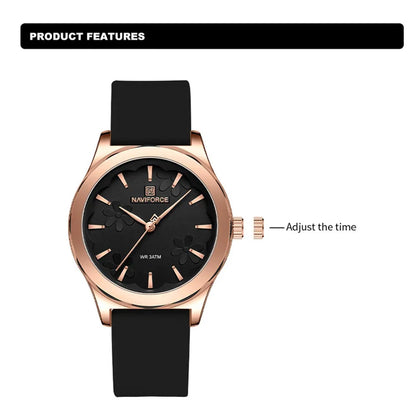 2024 NAVIFORCE New Female Fashion Elegant Wristwatch Quartz Waterproof and Shockproof Watches for Women Clock Reloj Mujer NF5051