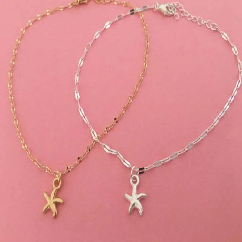 New Fashion Starfish Female Anklets Barefoot Sandals Foot Jewelry Leg New Anklets on Foot Ankle Bracelets Women Leg Chain Gifts