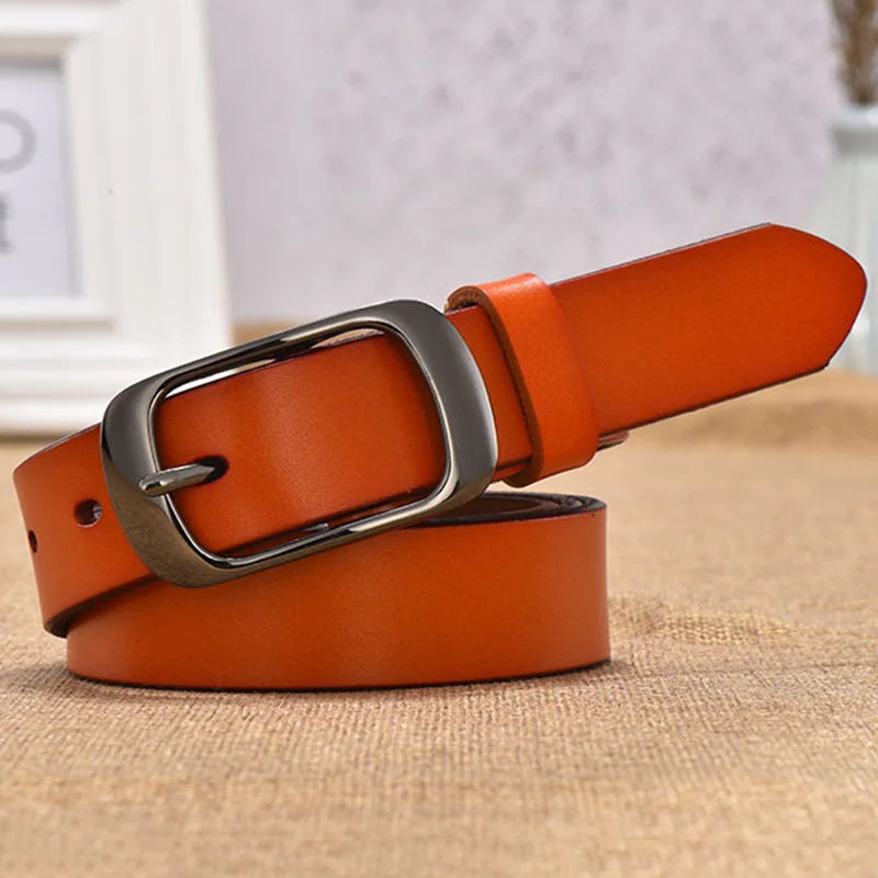 Women's strap casual all-match Women brief genuine leather belt women strap pure color belts Top quality jeans belt WH001