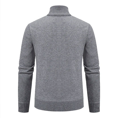 2025 autumn and winter new cashmere padded warm casual men's knitted sweater coat