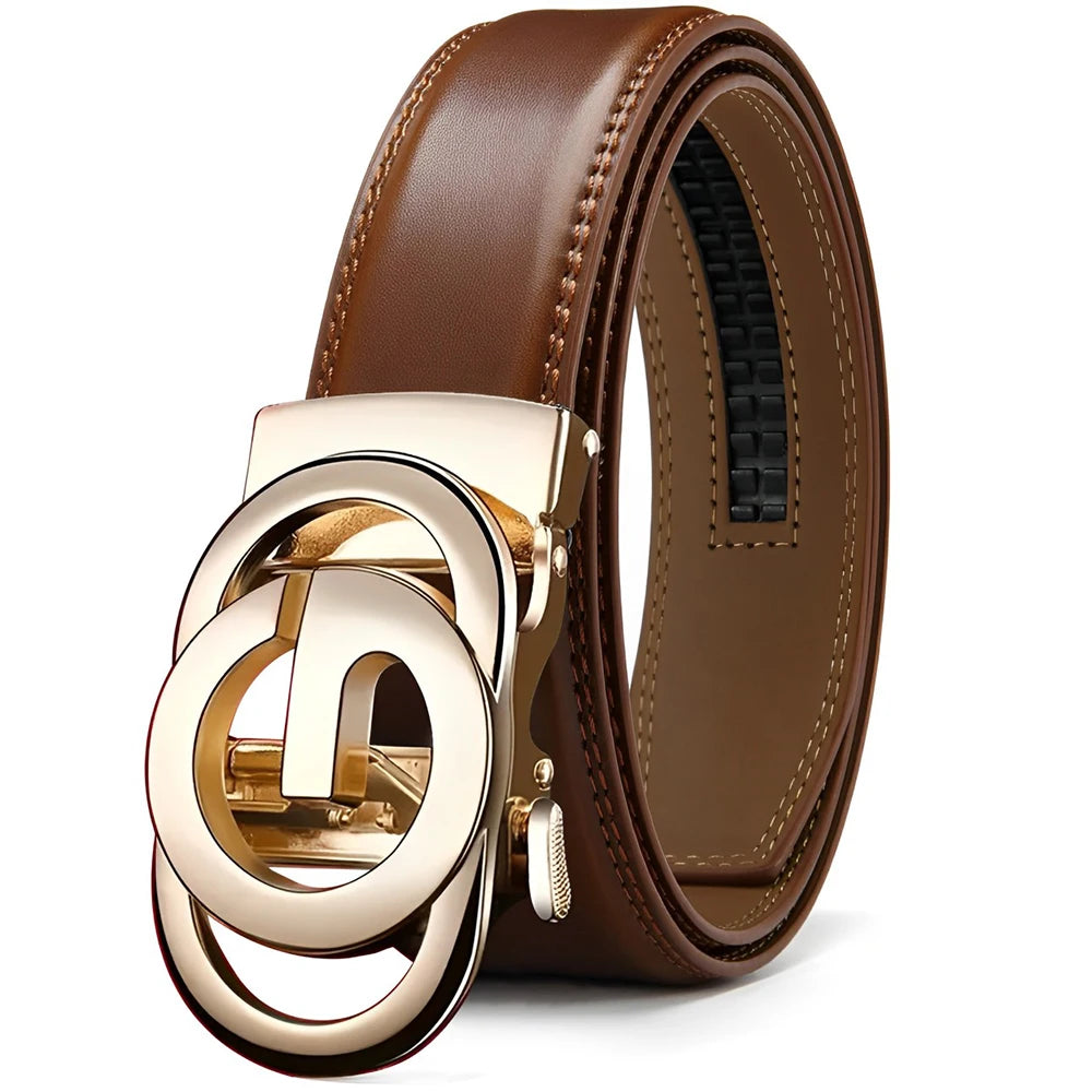 Famous Brand Men Belts Top Quality Genuine Luxury Leather Belts for Women Dress Metal Automatic Buckle Belt for Jeans Strap