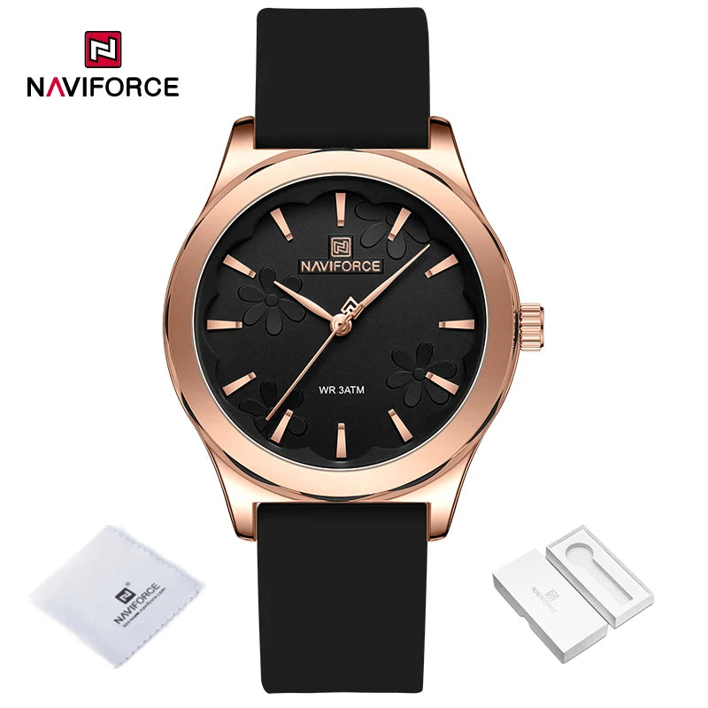 2024 NAVIFORCE New Female Fashion Elegant Wristwatch Quartz Waterproof and Shockproof Watches for Women Clock Reloj Mujer NF5051