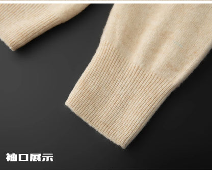 Men's Unibody No-Seam Knitted High Neck 100% Wool Sweaters Basic Pullovers Thin Pure Wool Jumpers 2024 Autumn Winter Hot Tops