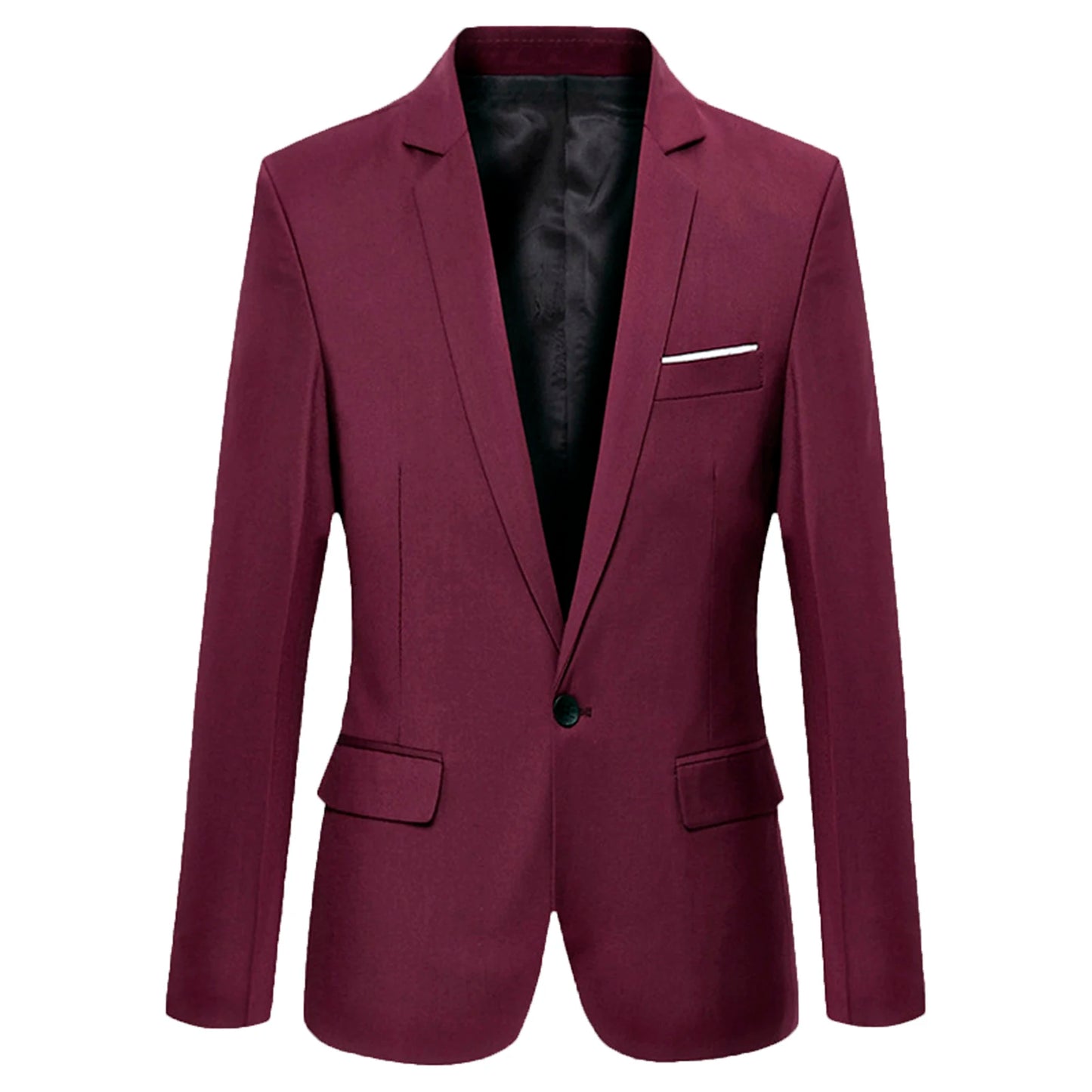 Men Blazers Slim Autumn Suit Blazer Business Formal Party Male Suit One Button Lapel Casual Long Sleeve Pockets Top Plus Size