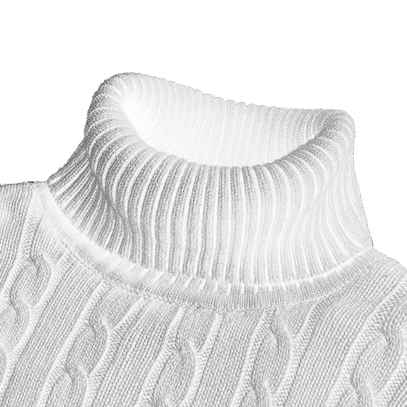 New Turtleneck Sweater Casual Men's Rollneck Knitted Sweater Keep Warm Men Jumper Woolen Sweater