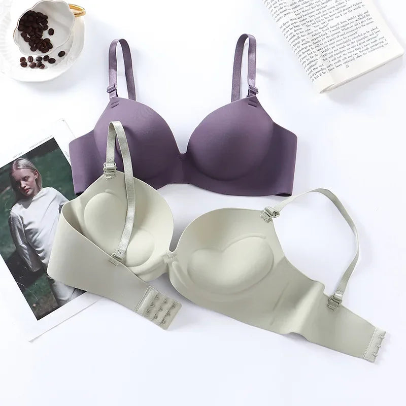 Women Seamless Bra Sexy Push Up Bralette No Wire Girls Students Breathable Lingerie Fashion 3/4 Cup Wireless Female Lingerie