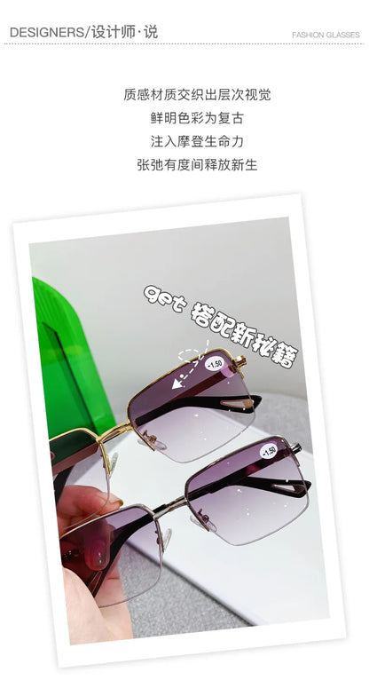 New Myopia Glasses Business Half Frame Anti Blue Light Glasses Man Fashion Myopia Glasses Diopter -1.0 To -4.0