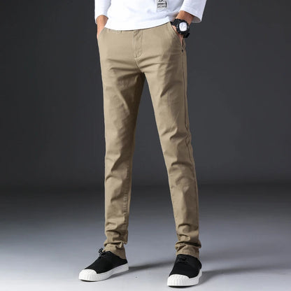 KSTUN 2025 Spring Summer New Casual Pants Men Cotton Slim Fit Chinos Fashion Trousers Male Brand Clothing Basic Mens Pants