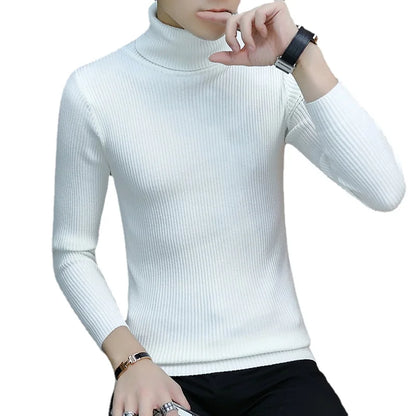 Autumn and Winter  Men's Turtleneck Sweater Male  Version Casual All-match Knitted  Sweater