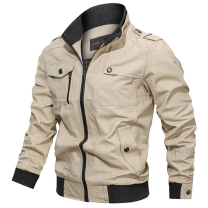 2025 New Spring Autumn Brand Fashion Men's Jacket Casual Jacket Outdoor Sports Jacket Spring and Autumn Military Motorcycle Coat