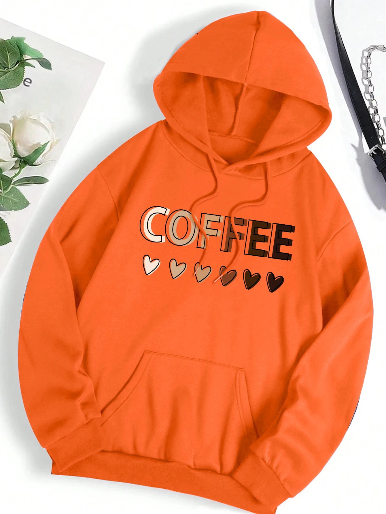 Love Coffee Funny Letter Graphic Printing Hoody Woman Fashion Fleece Sweatshirt Casual S-XXL Hooded Autumn Oversized Clothing