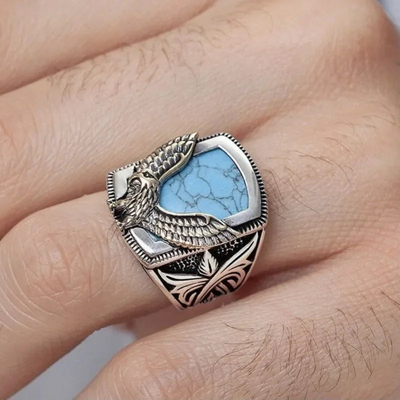 Men's Rings, Custom Creative Jewelry with Eagle Wings Flying