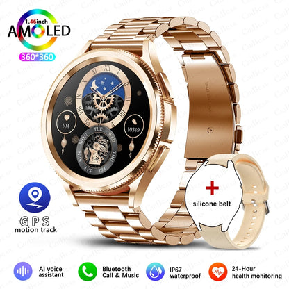 For Samsung Galaxy Watch 6 Classic Smartwatch Men's GPS Sports Fitness Women's Health Waterproof Bluetooth Call Smart Watch 2024