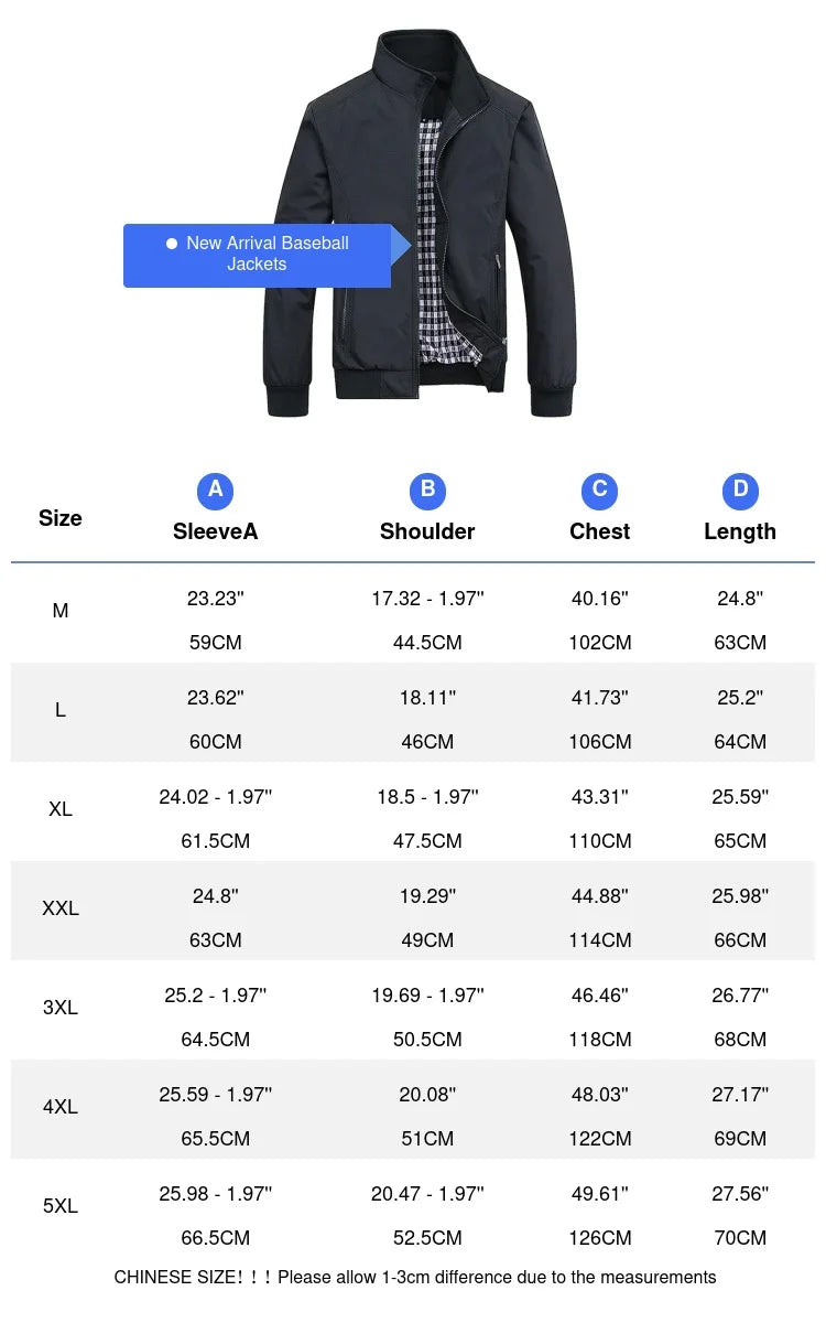 DIMUSI Men's Lightweight Jacket Casual Male Windbreaker Bomber Coats Men Stand Collar Business Workwear Jackets Clothing