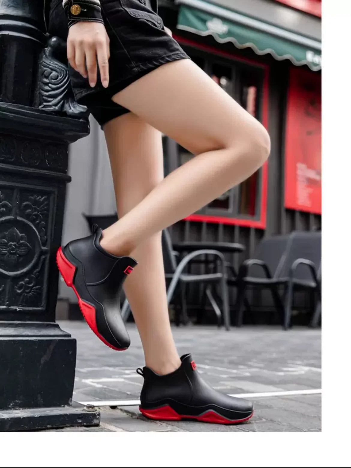 New Rain Shoes Ankle Women Waterproof Shoes Rain Boots Men Anti-slip Wear-resistant Plush Fashion Kitchen Summer Winter