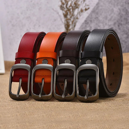 Women's strap casual all-match Women brief genuine leather belt women strap pure color belts Top quality jeans belt WH001