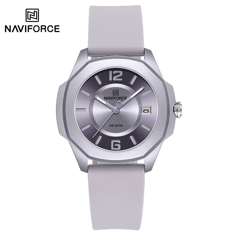 New Style Female Wristwatch NAVIFORCE Casual Sports Quartz Calendar Waterproof and Shockproof Watches for Women Clocks for Gifts