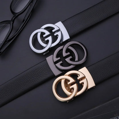 Business Men Belts Luxury Brand Famous Genuine Leather Male Belts for Women High Quality Designers Double G Buckle jeans Strap