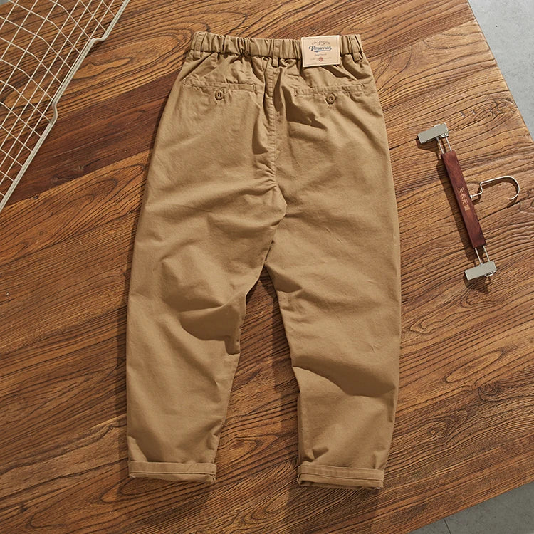 Simple CHINO straight cone overalls boys loose fashion brand street popular casual long pants INS