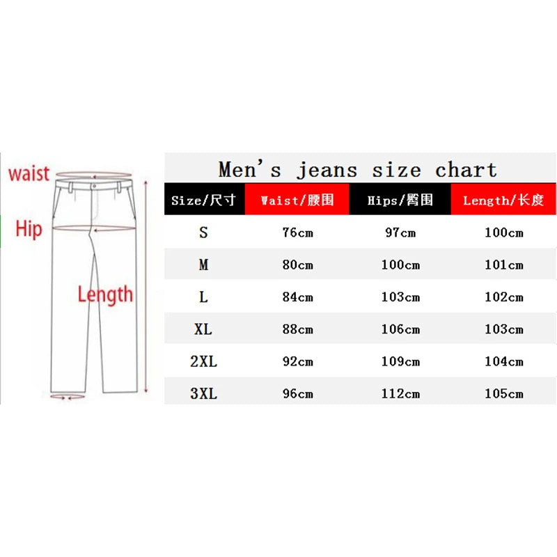 2025 New Men's Stretchy SKinny Jeans Solid Color Slim Fit Casual Pants Fashion Mens Designer Clothes Streetwear Denim Trousers