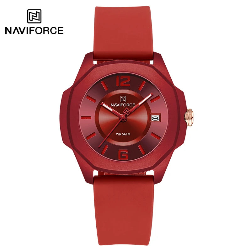 New Style Female Wristwatch NAVIFORCE Casual Sports Quartz Calendar Waterproof and Shockproof Watches for Women Clocks for Gifts