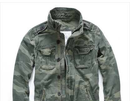 Men Jacket Men M65 Denim Retro Cargo Jacketes Outdoor Multi Pockets Camo Tops Field Casual Fashion Hiking Coats Uniform