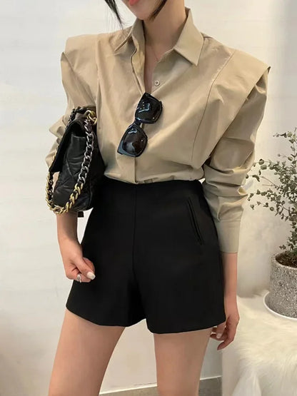 Women's Shirt Autumn 2025 New Chic Long-Sleeve Loose Blouses Street Elegant Tops Shirt OL office women blouses and tops shirts