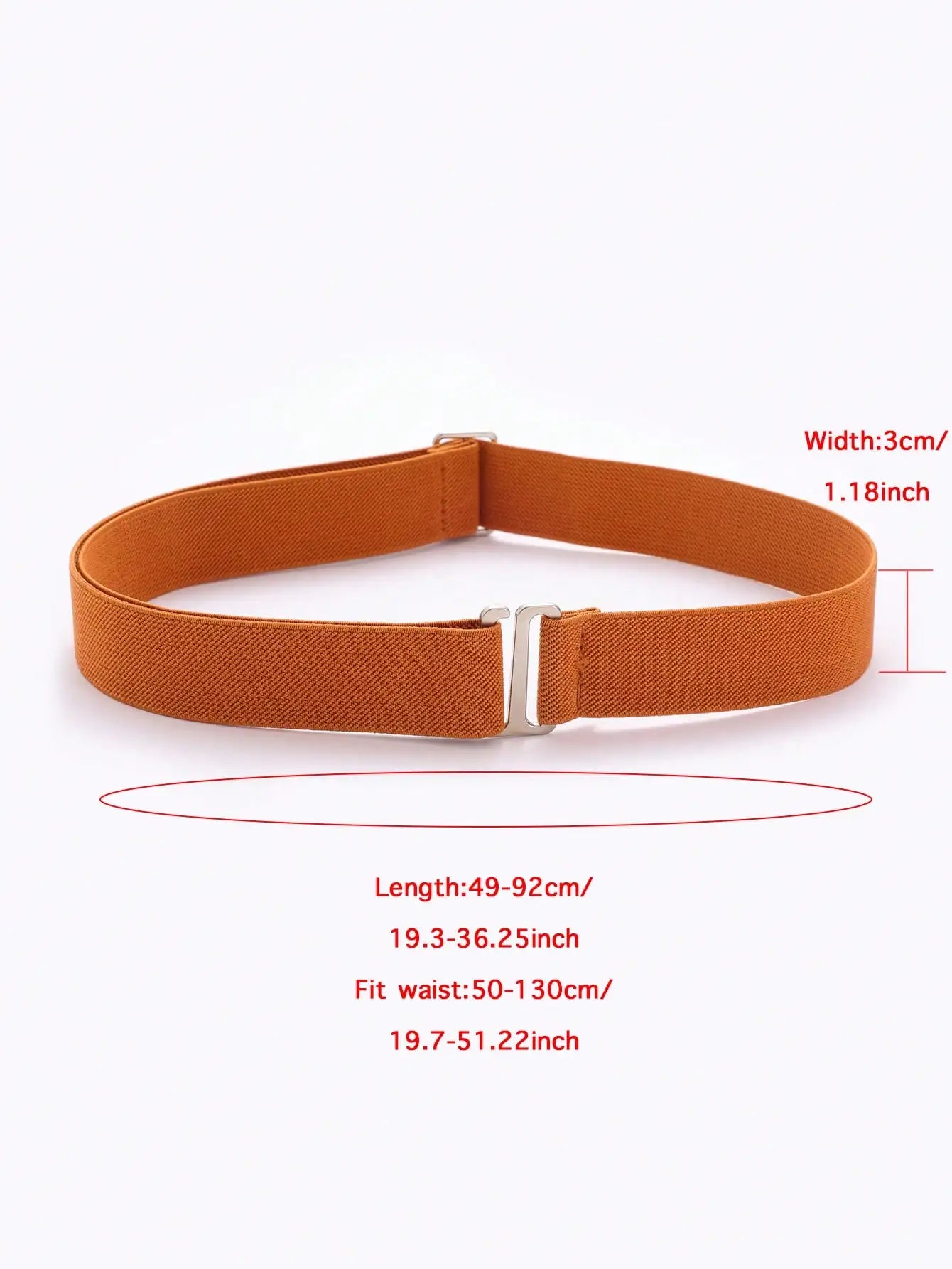 1pc Women's Elastic Comfortable & Adjustable One-Size Anti-Slip Pants Belt, Fits Most