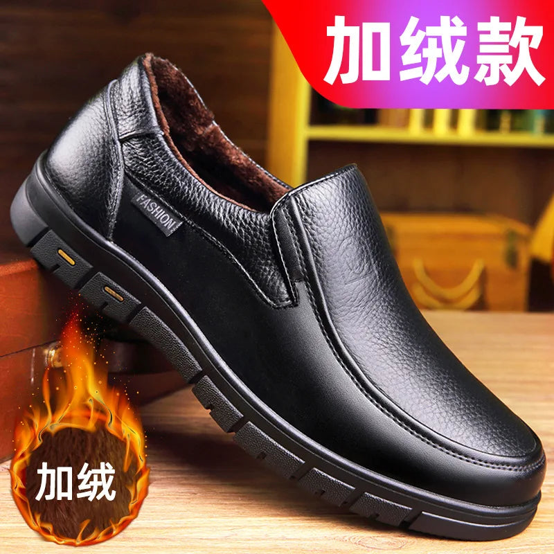 Genuine Leather Handmade Shoes 2023 Casual Shoes For Men Flat Platform Walking Shoe Outdoor Footwear Loafers Breathable Sneakers