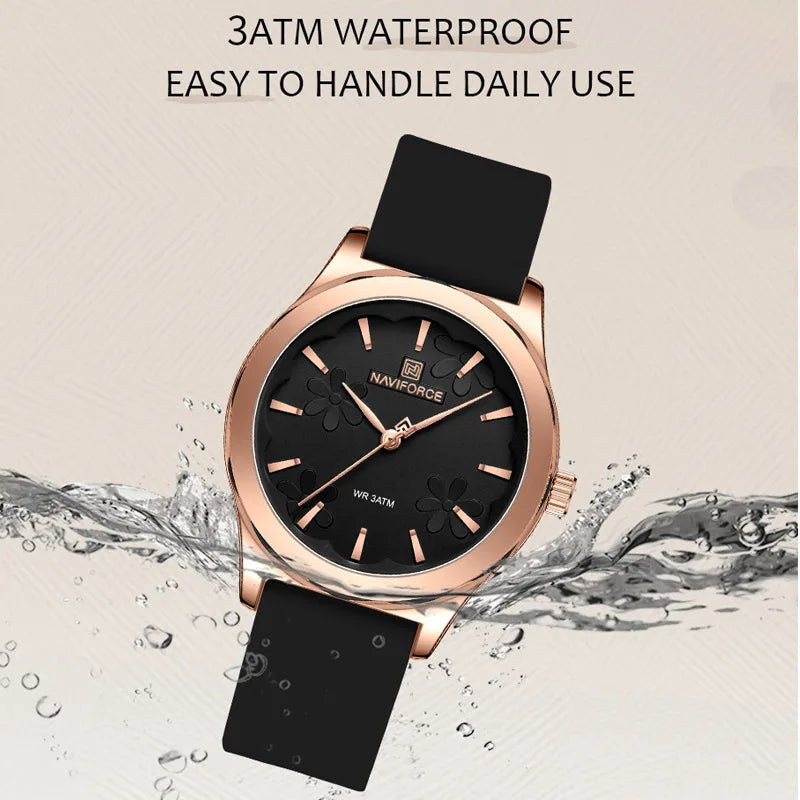 2024 NAVIFORCE New Female Fashion Elegant Wristwatch Quartz Waterproof and Shockproof Watches for Women Clock Reloj Mujer NF5051