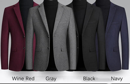 BROWON Brand Business Casual Wool Blazer Men 2025 Autumn and Winter New Solid Men Blazer Regular Fit Long Sleeve Blazers for Men