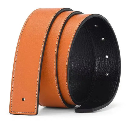 Luxury Belts For Men Without Buckle High Quality Pin Buckle Belt Male Fashion Brand Cow Genuine Leather Waistband 3.8cm Ceinture