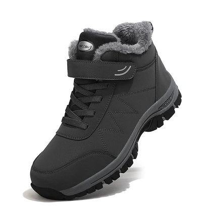 Men's Warm Snow Boots Outdoor Leather Thick Plush Winter Men's Casual Sports Shoes Waterproof and Durable Trendy Sports