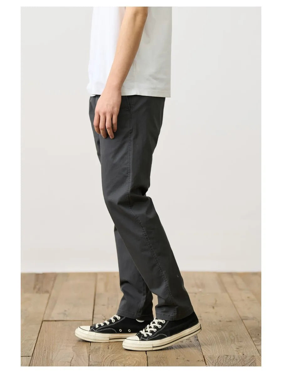 SIMWOOD 2024 Autumn New Comfortable Tapered Chinos Pants Men 250gsm Fabric Classical Trousers