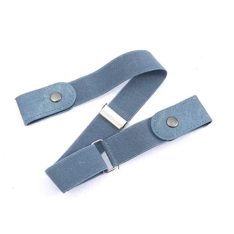 Canvas Adjustable Elastic Waist Band Invisible Belt Buckle-Free Belts for Women Men Jean Pants Dress No Buckle Easy To Wear