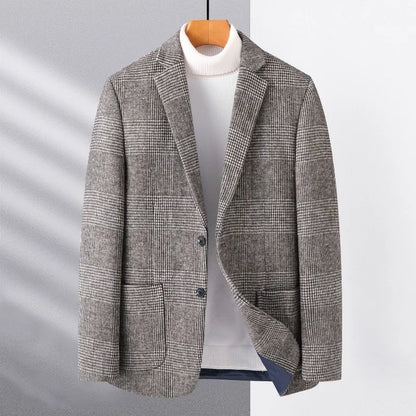 Top Grade Wool Warm Men for Blezer 2025 New Autumn Winter Men Smart Casual Classic Single Breasted Blazer Mujer Brand Clothes