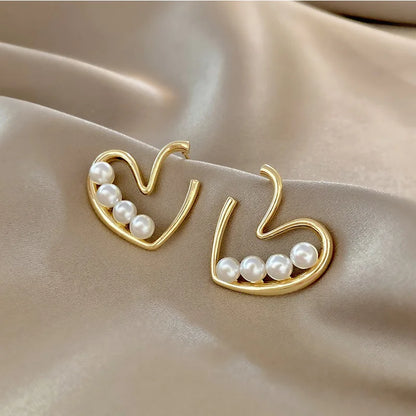 Quality Cute Heart Earrings For Women Jewelry Female Stud Earring Female Party Accessories Charm Princess 2022