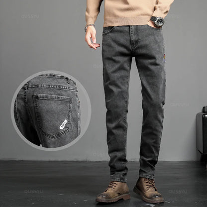 2024 New Men's Stretch Skinny Jeans Fashion Casual Cotton Denim Slim Fit Pants Male Korean Trousers Streetwear Brand Clothing