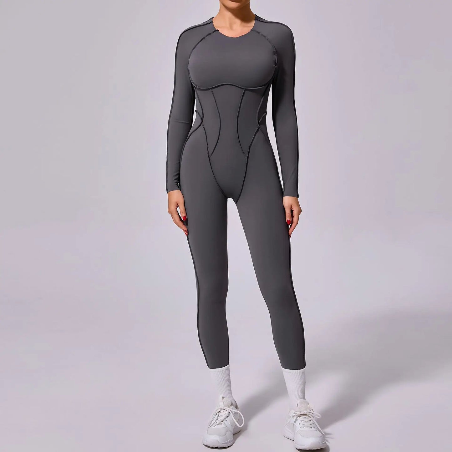 New Autumn/Winter Women's One-piece Yoga Jumpsuit leggings Long-sleeved Sexy Backless Slim Fit Sports Outfit