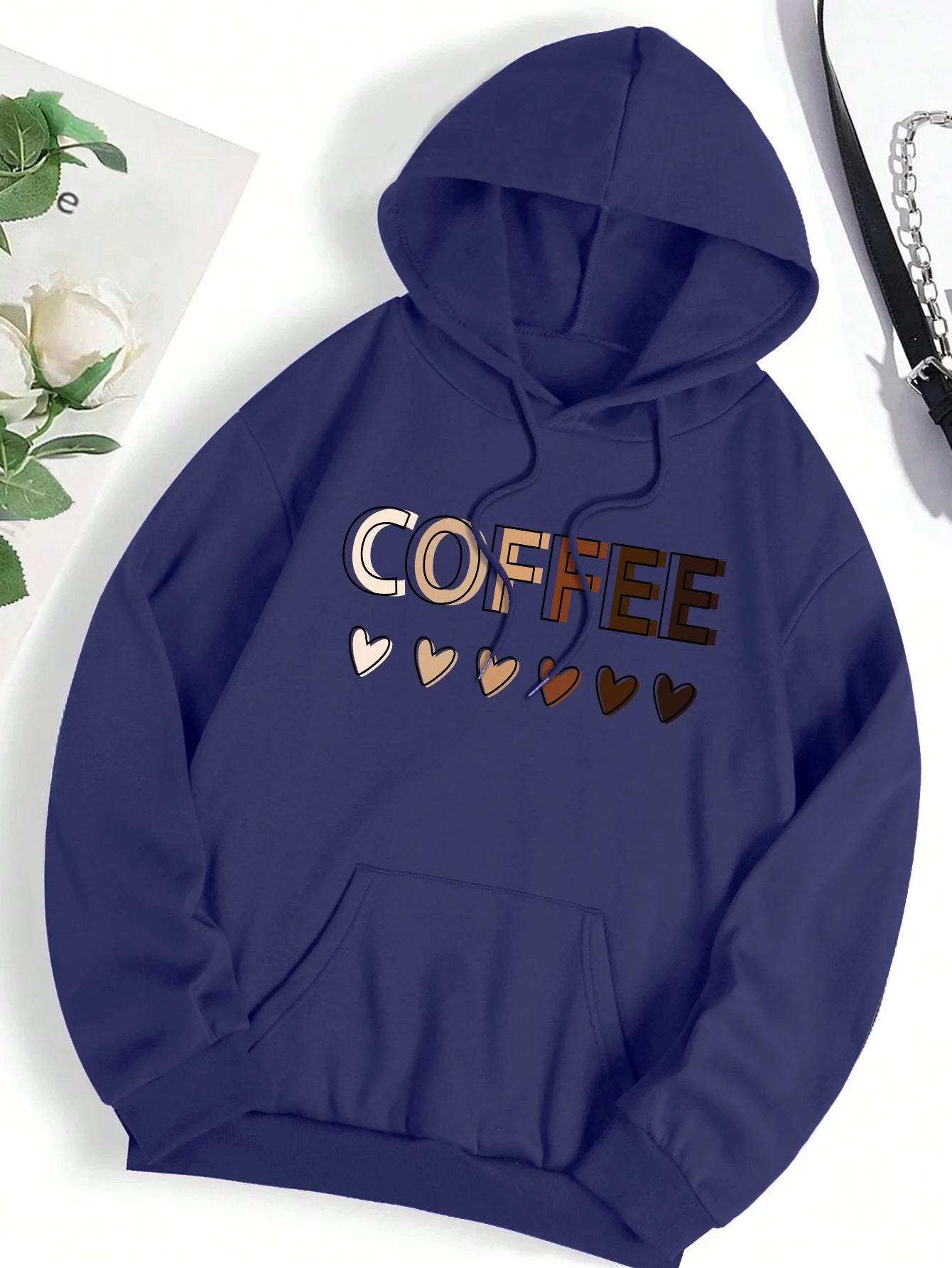 Love Coffee Funny Letter Graphic Printing Hoody Woman Fashion Fleece Sweatshirt Casual S-XXL Hooded Autumn Oversized Clothing