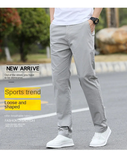 Men's High-Quality Chinos -Cotton Casual Trousers - Breathable Straight Pants (Sizes w28-w40)