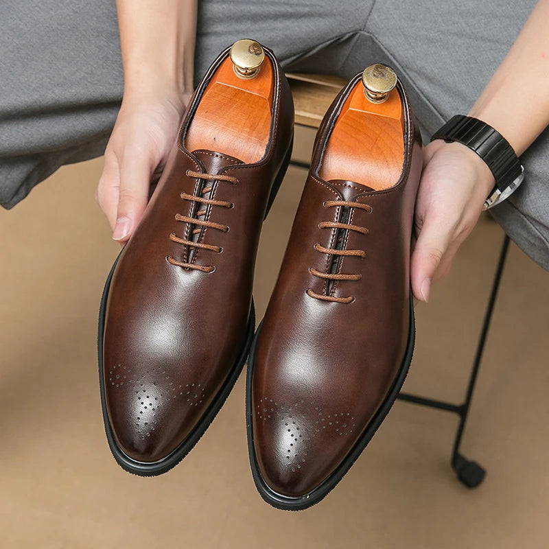 Luxury Mens Leather Shoes High Quality Men's Shoes Fashion Oxford Wedding Men Dress Leather Shoes 2024 Gentleman Office Man Shoe